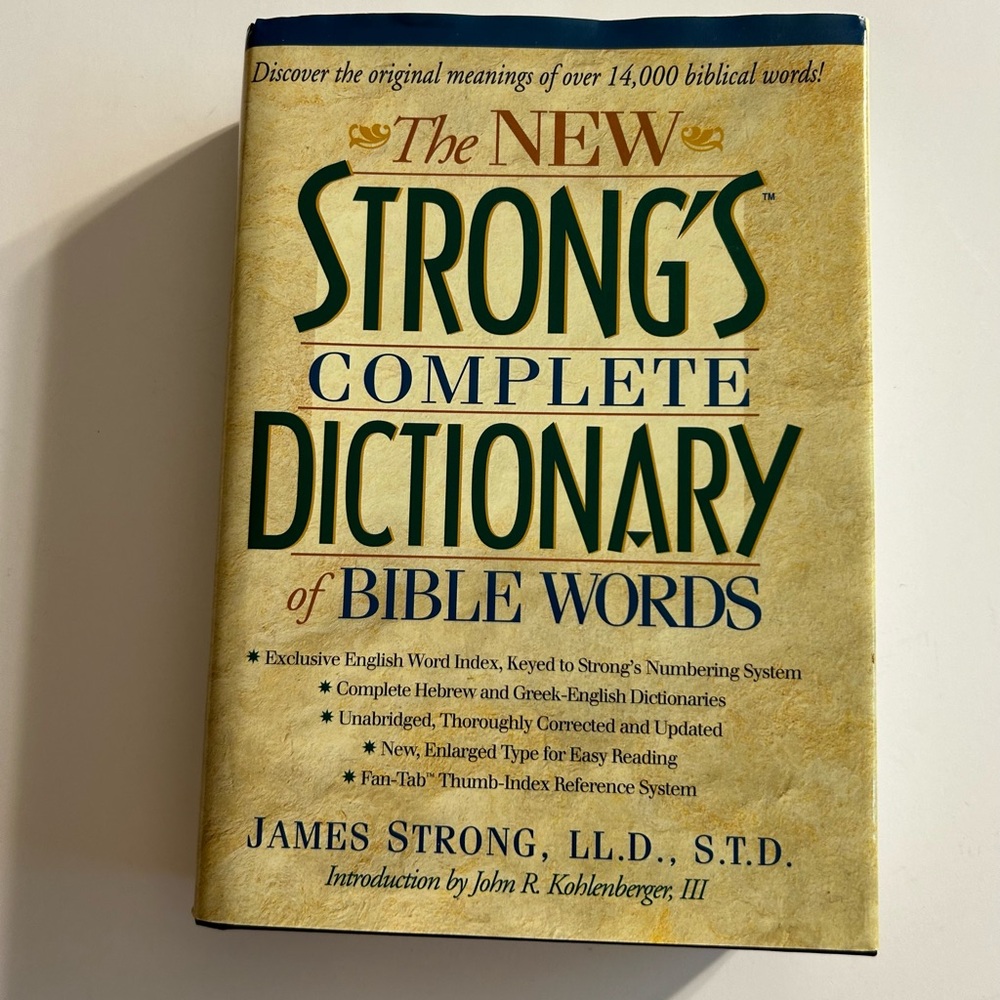 THE NEW STRONG’S COMPLETE DICTIONARY OF BIBLE WORDS STUDY HARDCOVER BOOK